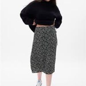 Floral Midi Wrap Skirt